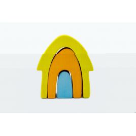 Set handmade marc toys, casuta din povesti galben