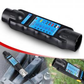 Tester profesional pentru prize, fise si instalatii electrice remorca cu adaptoare 13/7 si 7/13
