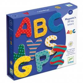 Joc cu magneti 38 litere colorate, djeco