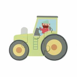 Puzzle tractor din lemn, orange tree toys