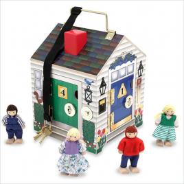 Casuta din lemn cu sonerie melissa and doug