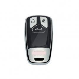 Husa cheie audi smartkey tpu gri cu negru