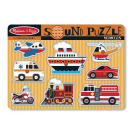Puzzle cu sunete vehicule melissa and doug