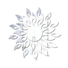 Set 27 oglinzi acrilice din pvc, nierbo�, soare cu 26 de raze, autoadezive pentru decorarea peretilor, 50 x 50