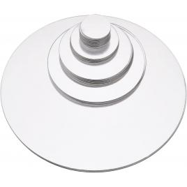 Set 31 oglinzi decorative rotunde, acrilice, argintii, maffstuff