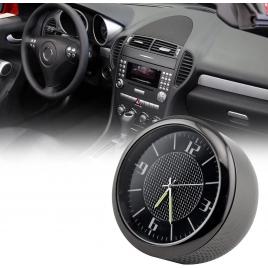 Ceas de masina cu cuart electronic luminos cu clema de aerisire, negru