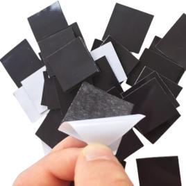 Folie magnetica cu adeziv, 2 cm x 2 cm, grosime 0.5mm, 100 buc/set, mystyle�