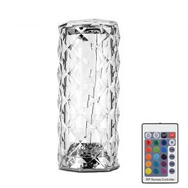 Lampa led ambientala cu telecomanda pentru birou, 16 culori lumina, control touch, reincarcare prin usb,