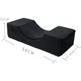 Perna gat, spuma cu memorie, 50x20x12 cm, negru
