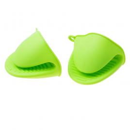 Set 2 manusi de bucatarie, silicon, verde