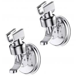 Set 2 suport cu ventuza pentru para de dus, reglabil 360 grade, usor de instalat, rezistent la apa,