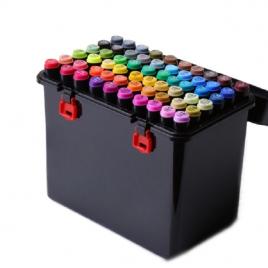 Set 60 markere multicolore, cu doua varfuri, er d l