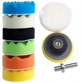 Set 9 piese polish auto m14, burete, 4'', multicolor
