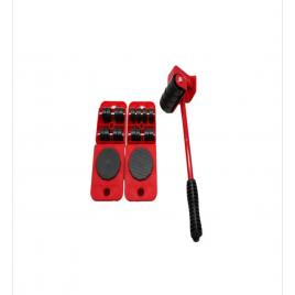 Set transportat si ridicat mobila, 5 piese, rosu-negru