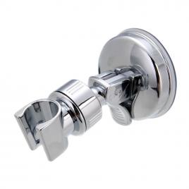 Suport detasabil pentru cap de dus, reglabil, ventuza, abs/pvc, 7x10.5 cm, argintiu