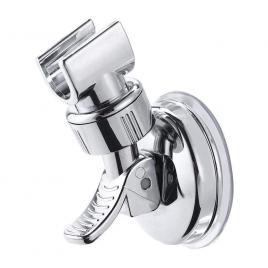 Suport pentru cap de dus, abs, ventuza, rotire 360, 5kg, argintiu