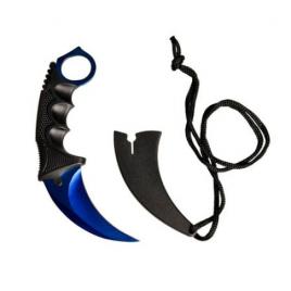 Cutit cs:go karambit deep blue cu teaca si snur