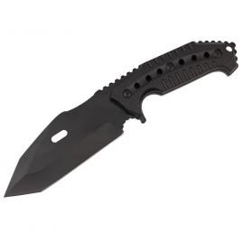 Cutit de vanatoare ideallstore®, survival avenue, otel inoxidabil, 23 cm, negru