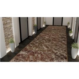 Traversa hol, model cappuccino 16007 13, festonata, latime 100 cm, maro