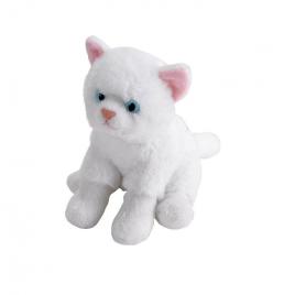 Jucarie plus pisica alba wild republic 13 cm