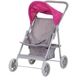 Carucior pentru papusi chipolino alice grey pink linen