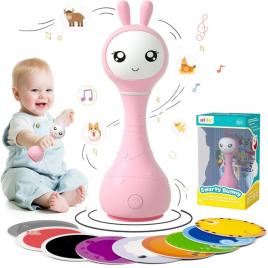 Iepuras interactiv pentru bebelusi alilo smarty bunny roz, ro/en