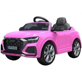 Masinuta electrica chipolino audi rs q8 cu scaun din piele si roti eva pink