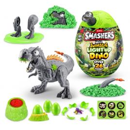 Mega ou surpriza cu peste 26 accesorii smashers dino jurassic light-up