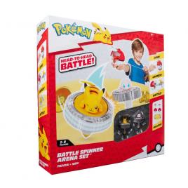 Set de joaca battle spinner pokemon cu doua figurine (pikachu #1, mew, poké ball, & poké ball)