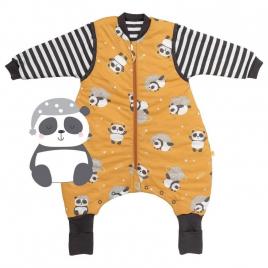 Sac de dormit cu picioruse si maneca lunga detasabila panda 70 cm + manseta 2.5 tog