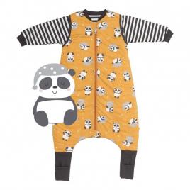 Sac de dormit cu picioruse si maneca lunga detasabila panda 90 cm + manseta 3.5 tog