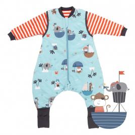 Sac de dormit cu picioruse si maneca lunga detasabila pirate 60 cm + manseta 1.0 tog