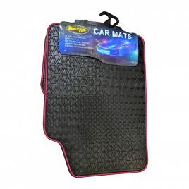 Covorase auto universale, din cauciuc sintetic moale, culoare neagra cu dunga