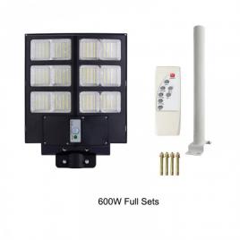Lampa solara stradala dubla  jortan cu senzor de miscare 600w, telecomanda