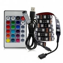 Banda led cu telecomanda ugyismegveszel, 4.8w, rgb, 1m, multicolor