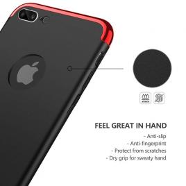 Husa totulperfect telefon apple iphone 7 ofera protectie 3in1 delux ultrasubtire red touch