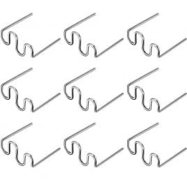 Set 100 capse pentru pistol de lipit, reparat si sudat plastic, cleme model tip s, 0.8mm, argintiu perlat