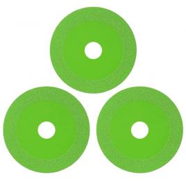 Set 3 discuri diamantate pentru slefuire sticla, verde