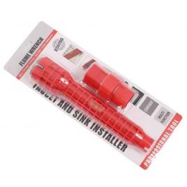 Cheie conducte de apa, abs, 25 cm, rosu