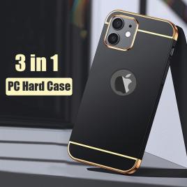 Husa compatibila cu apple iphone 12 pro, elegance luxury 3in1 black, mystyle�