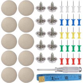 Kit 65 capse, pentru reparatia plafonului auto, cu surubelnita si banda de masura, compatibil audi,