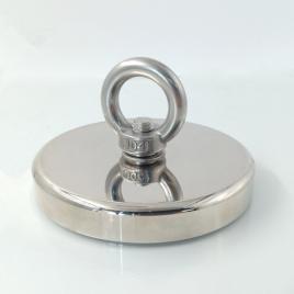 Magnet de neodim, otel, argintiu d60mm