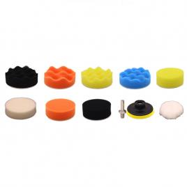 Set 10 accesorii lustruire, polish auto, multicolor