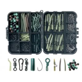 Set 180 accesorii monturi de pescuit FISHINGBOX MAKE FISHING BETTER, multifunctional, ascutite, reutilizabil, carlige, clipsuri plumb, bile cauciug, antitangle, agrafe rapide