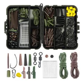 Set 272 accesorii monturi de pescuit FISHINGBOX MAKE FISHING BETTER, multifunctional, ascutite, reutilizabil, carlige, clipsuri plumb, bile cauciug, antitangle, agrafe rapide