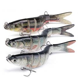 Set 3 naluci tip vobler FISHINGBOX MAKE FISHING BETTER pentru pescuit la stiuca, somn, salau, pastrav, kit momeli spinning 3 bucati, 14cm 27g