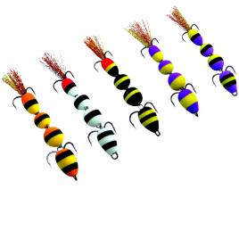 Set 5 naluci Mandula pescuit la stiuca salau biban, zander killer, 10cm 7g, substrat, jig articulat, Model 5