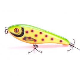 Vobler JerkBait 9cm 21gr pescuit la stiuca, somn, salau, naluca scufundare lenta ochi 3D, model 3