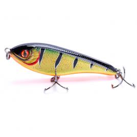 Vobler JerkBait 9cm 21gr pescuit la stiuca, somn, salau, naluca scufundare lenta ochi 3D, model 4