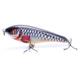 Vobler JerkBait 9cm 21gr pescuit la stiuca, somn, salau, naluca scufundare lenta ochi 3D, model 5